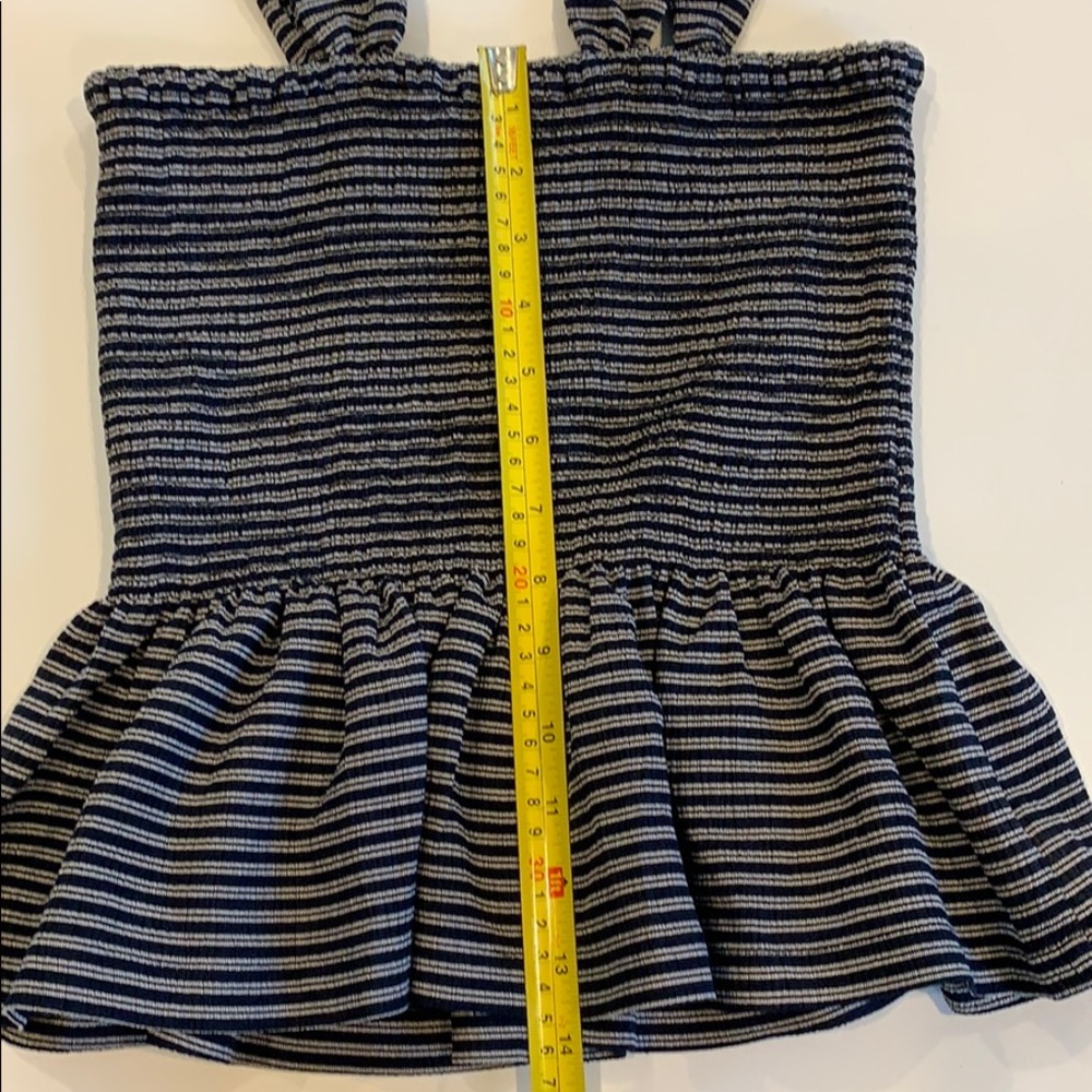 NWT Madewell Texture & Thread Smocked Peplum Tank - Picture 9 of 11